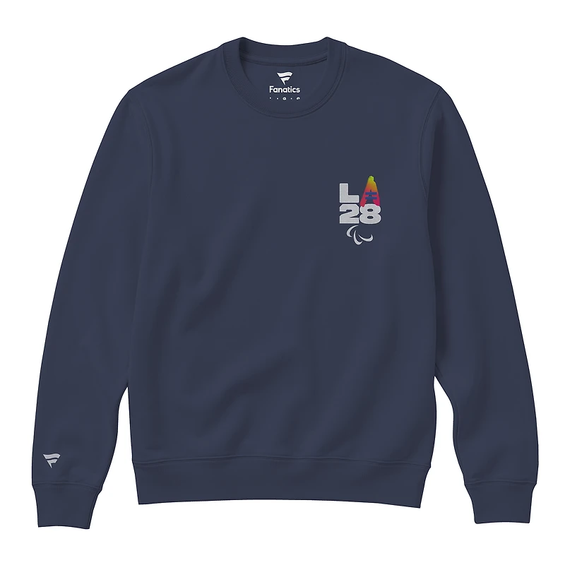 Unisex Fanatics Navy LA28 Summer Paralympics Superbloom Color Bar Sweatshirt
