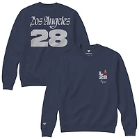Unisex Fanatics Navy LA28 Summer Paralympics Superbloom Color Bar Sweatshirt
