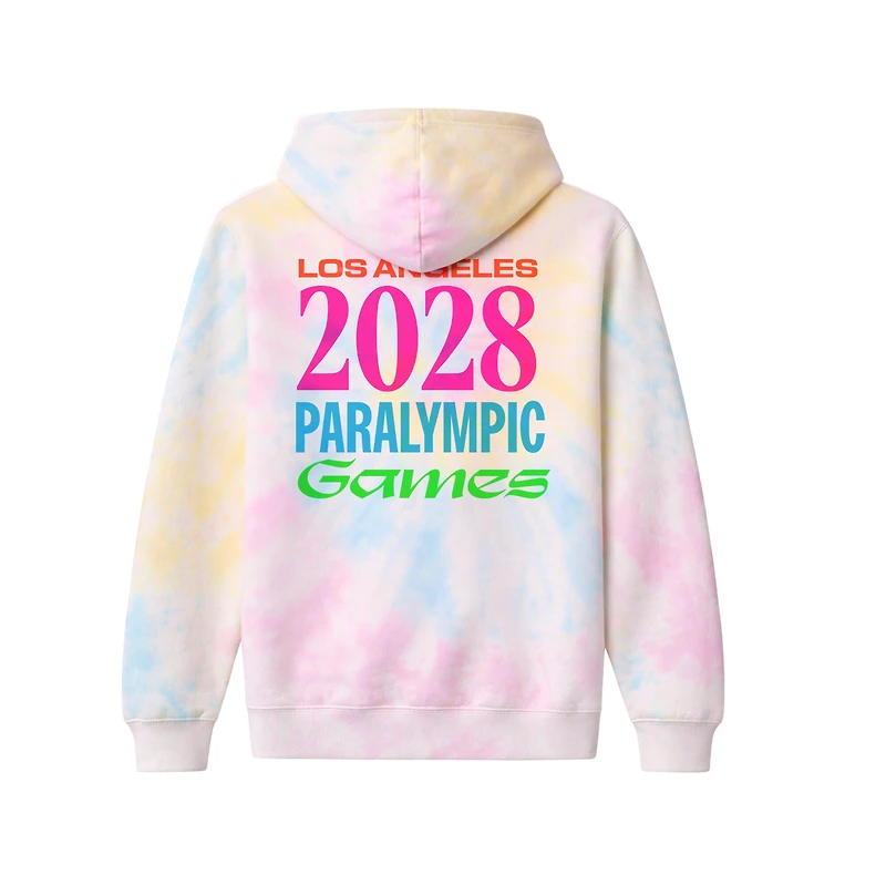 Unisex Fanatics  White LA28 Paralympics Superbloom Collection Tie Dye Hoodie