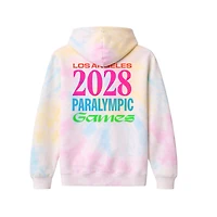 Unisex Fanatics  White LA28 Paralympics Superbloom Collection Tie Dye Hoodie
