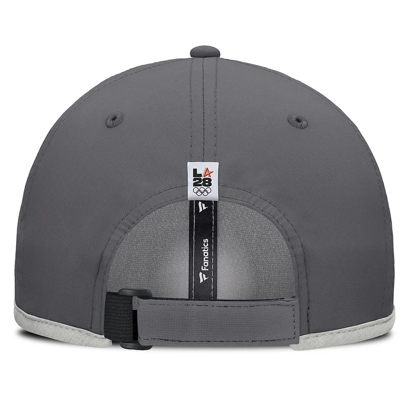Casquette ajustable réfléchissante grise Fanatics LA28 pour femmes pour les Jeux olympiques d'été