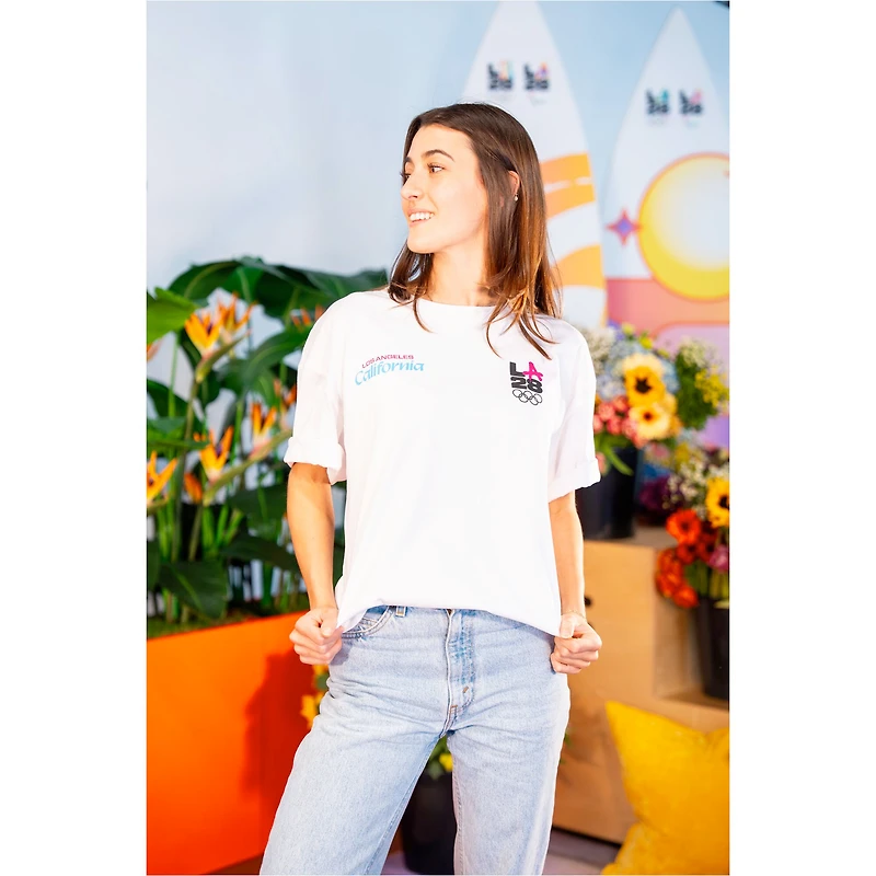 Women's Fanatics White LA28 Superbloom Collection T-Shirt