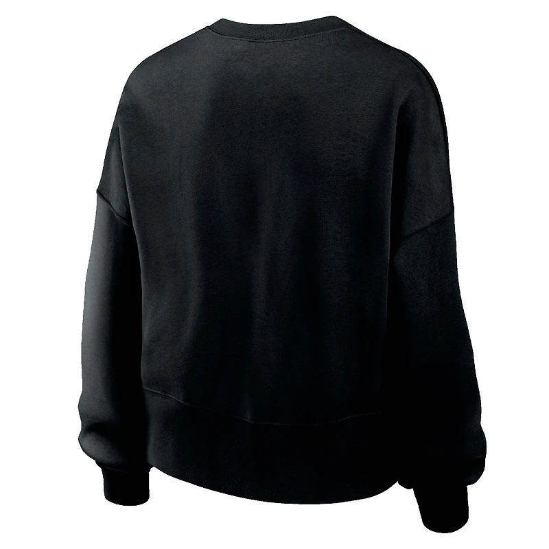 Women's Nike Black LA28 Summer Olympics Script Oversized Phoenix Fleece Sweatshirt