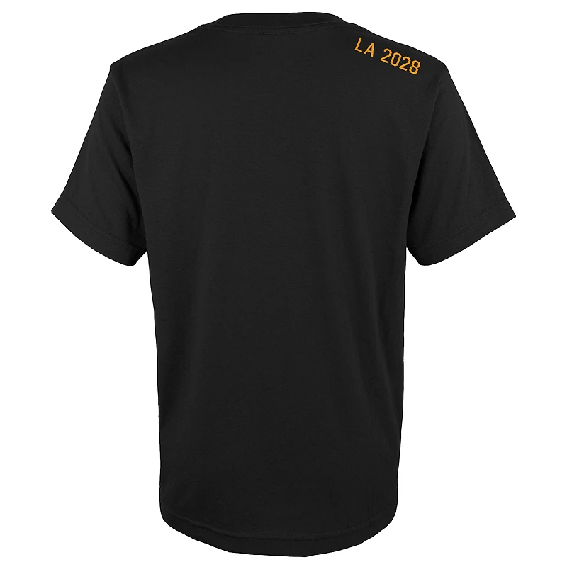 Youth Black LA28 Summer Olympics Skateboarding T-Shirt