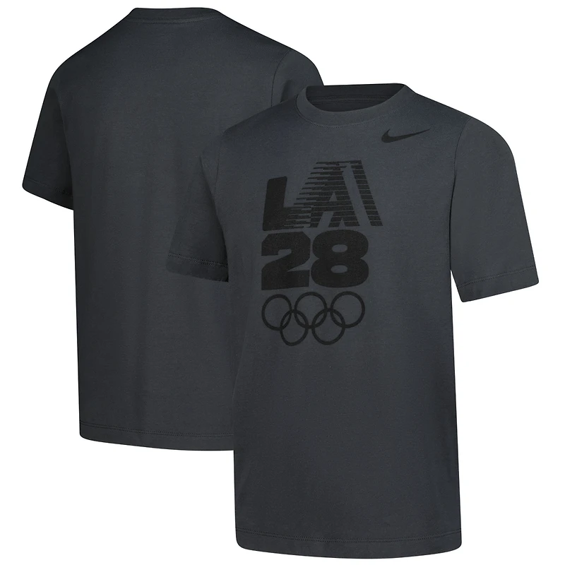 Youth Nike  Anthracite LA28 Summer Olympics Core T-Shirt