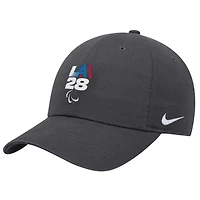 Youth Nike White LA28 Summer Paralympics Retro Stripes Club Adjustable Hat