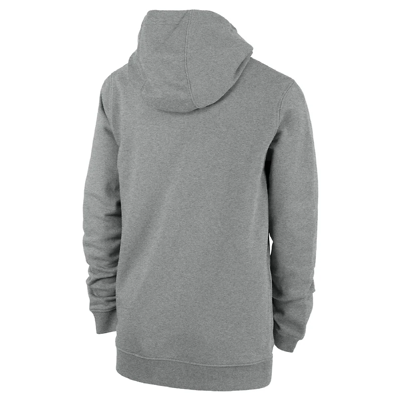 Sweat à capuche en molleton Nike LA28 Retro Stripe Primary Club gris chiné pour jeunes