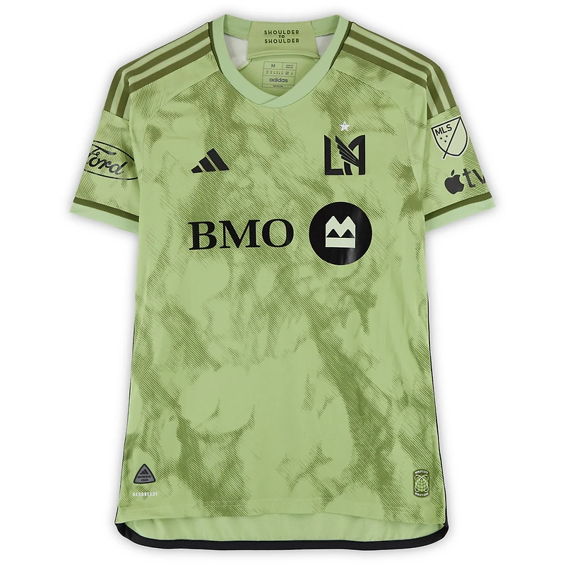 Cristian Olivera LAFC Autographed Match-Used #13 Green adidas Jersey from the 2024 MLS Season - Size M