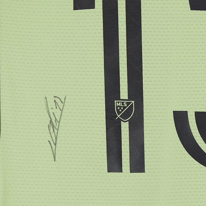 Cristian Olivera LAFC Autographed Match-Used #13 Green adidas Jersey from the 2024 MLS Season - Size M