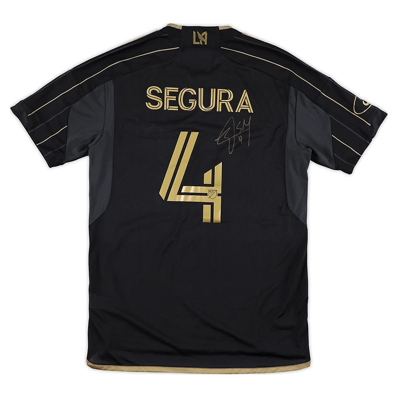 Eddie Segura LAFC Autographed Match-Used #4 Black Jersey from the 2025 MLS Season - Size M