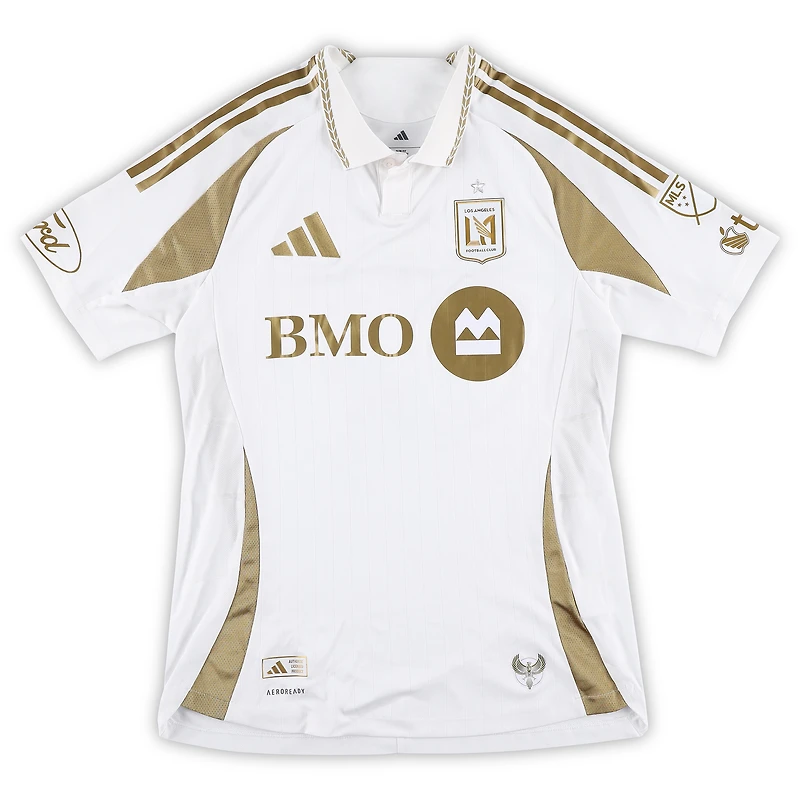 Eddie Segura LAFC Autographed Match-Used #4 White Jersey from the 2025 MLS Season - Size M
