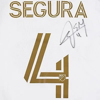 Eddie Segura LAFC Autographed Match-Used #4 White Jersey from the 2025 MLS Season - Size M