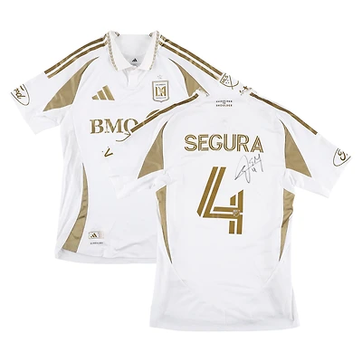 Maillot blanc n°4 porté en match par Eddie Segura (LAFC) lors de la saison 2025 de la MLS - Taille M