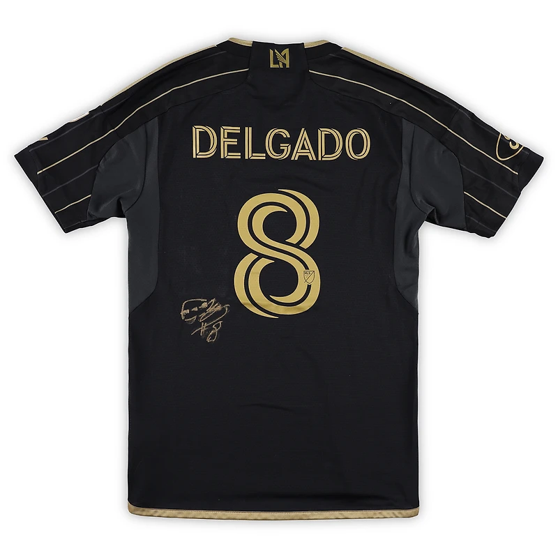 Maillot noir n°8 porté en match par Mark Delgado (LAFC) lors de la saison 2025 de la MLS - Taille M