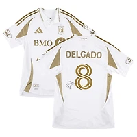 Mark Delgado LAFC Autographed Match-Used #8 White Jersey from the 2025 MLS Season - Size M