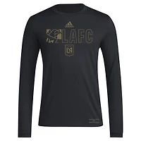 Men's adidas Black LAFC 2024 Jersey Hook AEROREADY Long Sleeve T-Shirt