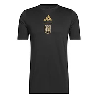 T-shirt adidas LAFC noir pour homme, modèle 2026, avec crochet.