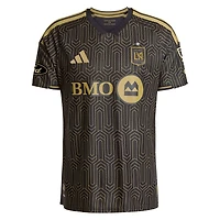 Maillot authentique adidas LAFC 2026 noir pour homme, avec patch officiel.