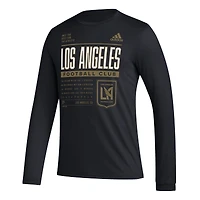 T-shirt AEROREADY à manches longues adidas LAFC Club DNA noir pour homme
