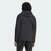 Men's adidas  Black LAFC Tiro Travel Full-Zip Hooded Windbreaker