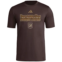 Men's adidas Brown LAFC 2024 Jersey Hook Pre-Match T-Shirt
