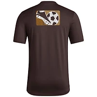 Men's adidas Brown LAFC 2024 Jersey Hook Pre-Match T-Shirt