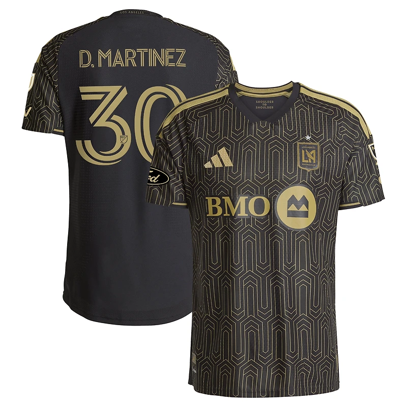 Men's adidas David Martínez Black LAFC 2026 Primary Kit On-Field Authentic Patch Jersey