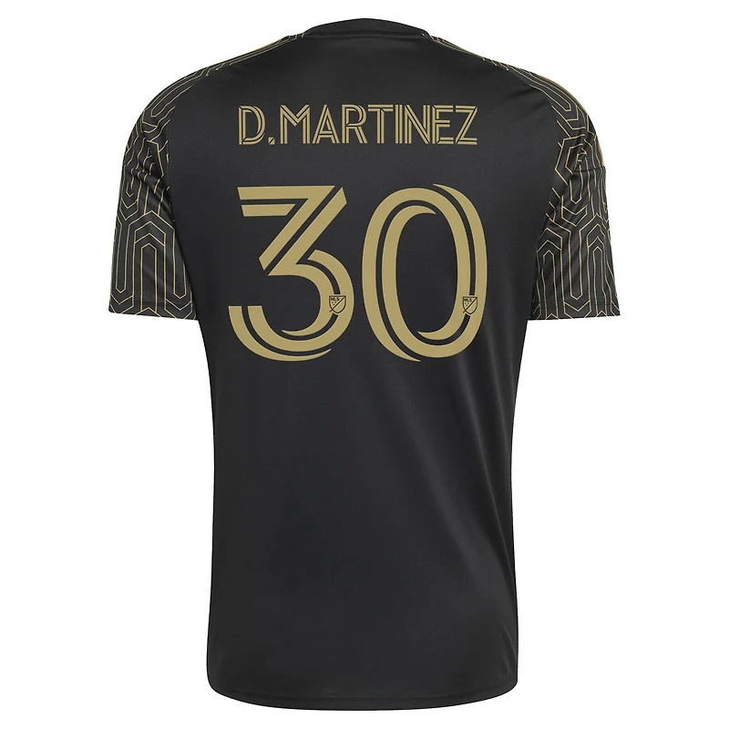 Maillot adidas David Martínez pour homme, noir, réplique du kit primaire LAFC 2026