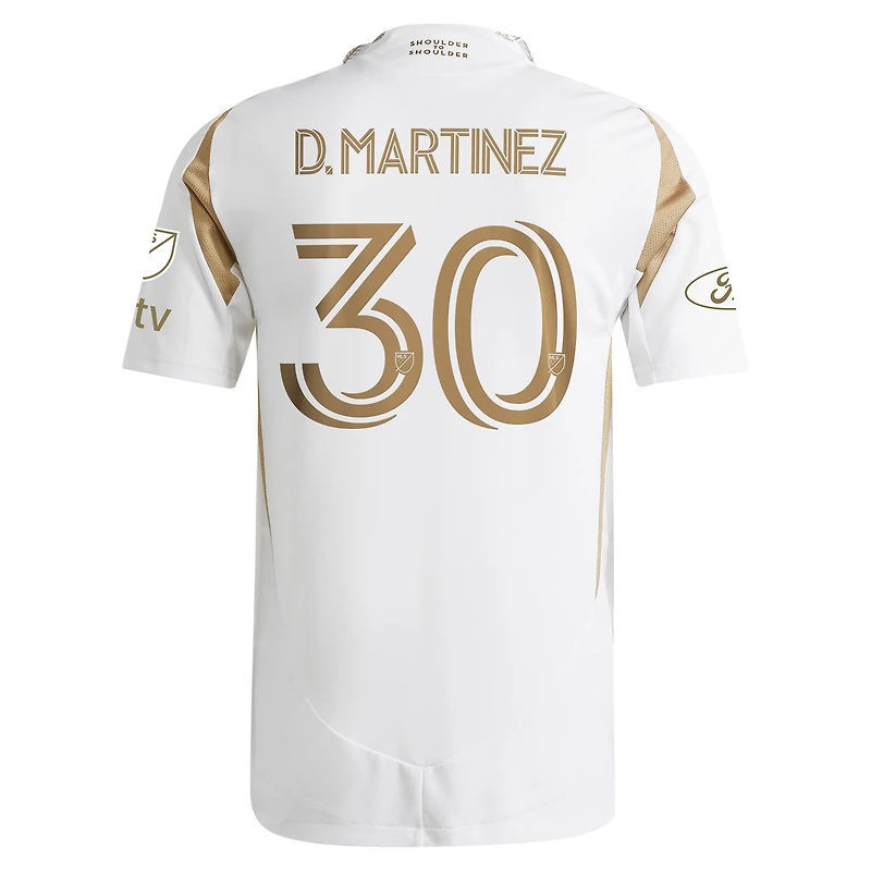 Men's adidas David Martinez White LAFC 2025 Secondary Authentic Player Jersey