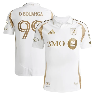 Maillot de joueur secondaire authentique adidas Denis Bouanga LAFC 2025 blanc pour homme