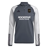 Men's adidas Gray LAFC 2024 On-Field AEROREADY Quarter-Zip Training Top