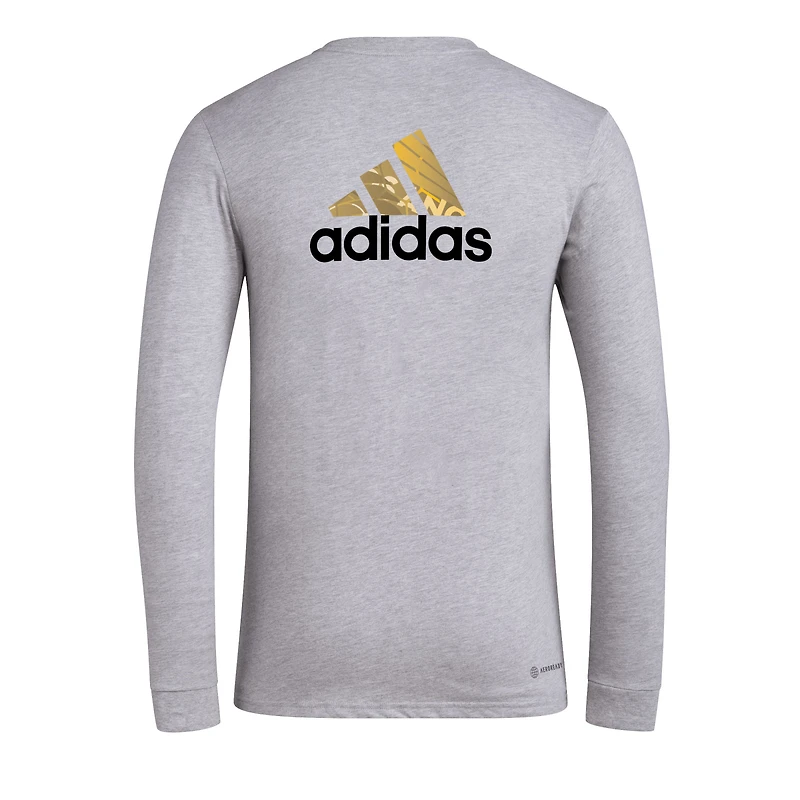 T-shirt à manches longues LAFC Local Pop AEROREADY adidas gris chiné pour hommes