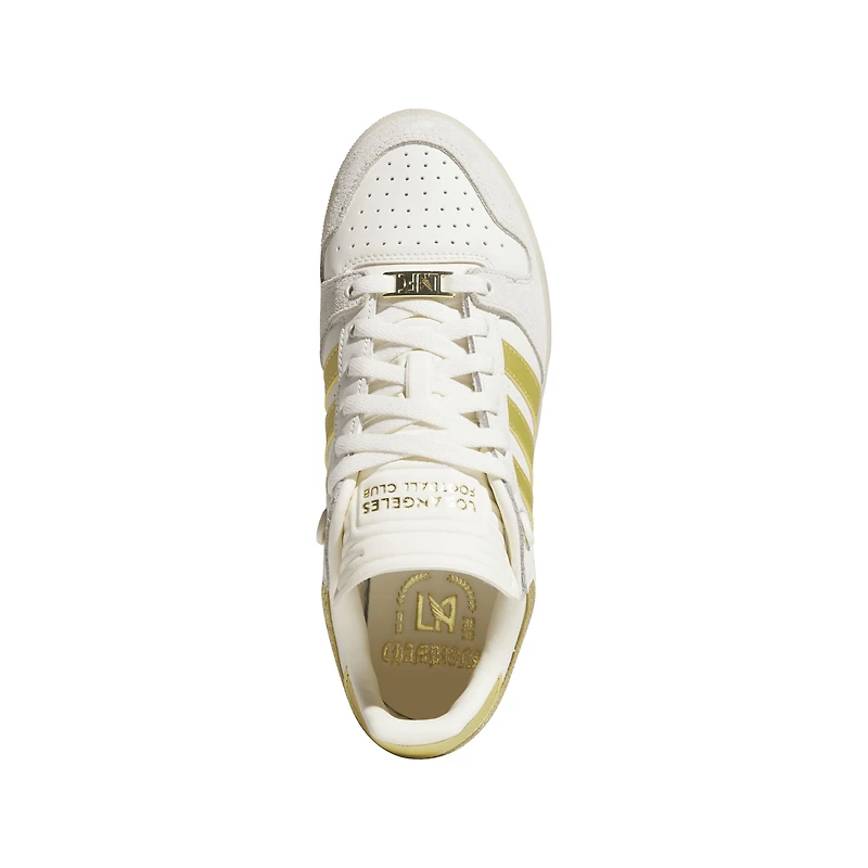 Men's adidas Originals  White/Gold LAFC Centennial 85 Low Basketball Shoes