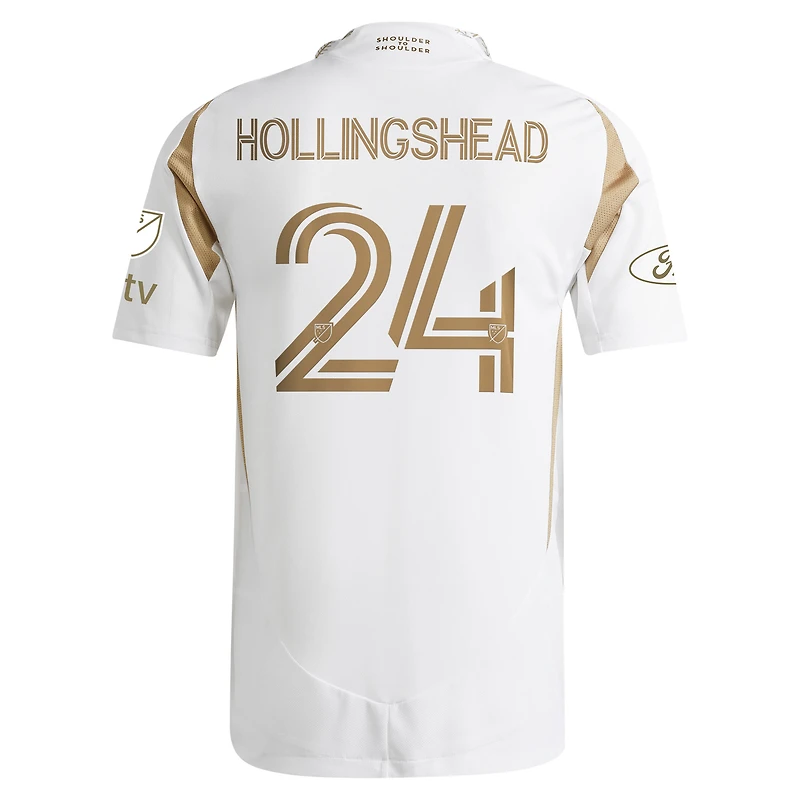 Maillot de joueur authentique secondaire adidas Ryan Hollingshead LAFC 2025 blanc pour homme