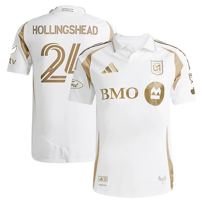 Men's adidas Ryan Hollingshead White LAFC 2025 Secondary Authentic Player Jersey