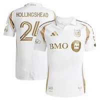 Maillot de joueur authentique secondaire adidas Ryan Hollingshead LAFC 2025 blanc pour homme