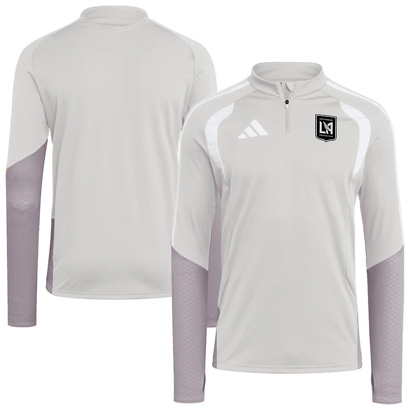 Men's adidas Silver LAFC 2026 Tiro Competition Quarter-Zip Training Top