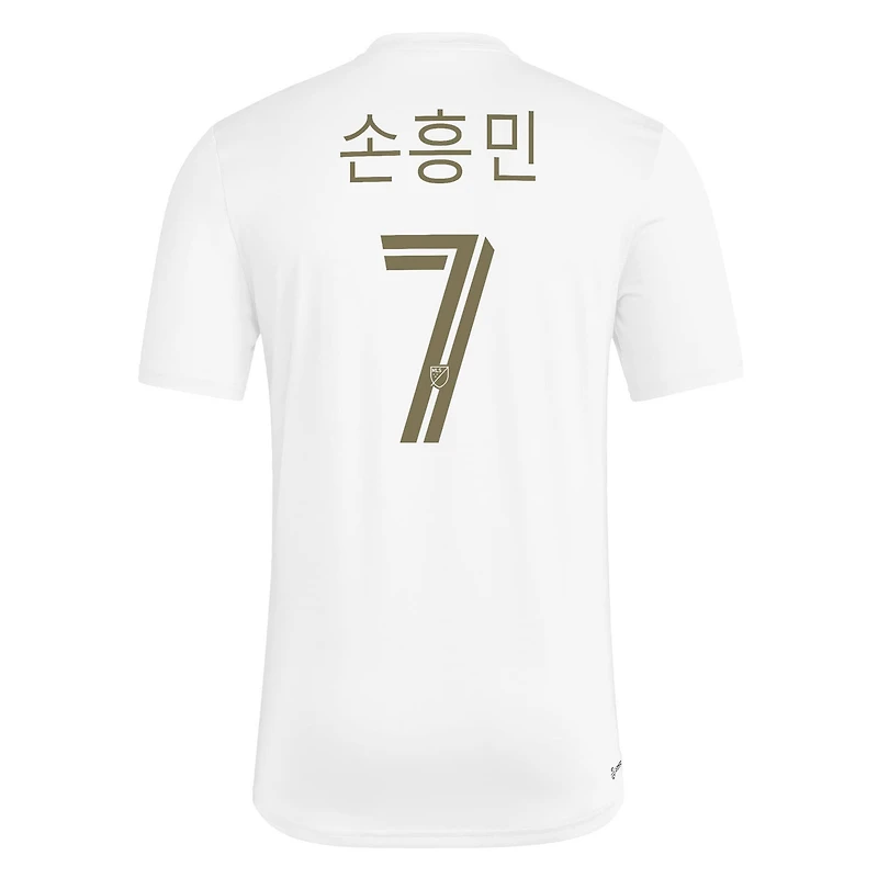 T-shirt d'avant-match adidas Son Heung-Min blanc LAFC pour homme