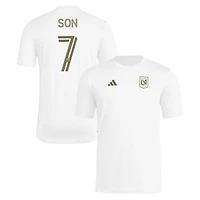 T-shirt adidas Son Heung-Min blanc d'avant-match LAFC pour homme