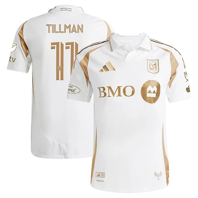 Men's adidas Timothy Tillman White LAFC 2025 Secondary On-Field Authentic Jersey