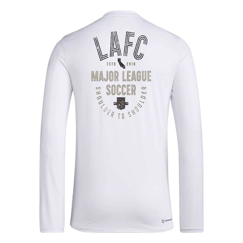 T-shirt à manches longues adidas LAFC Local Stoic blanc pour hommes