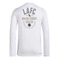 T-shirt à manches longues adidas LAFC Local Stoic blanc pour hommes