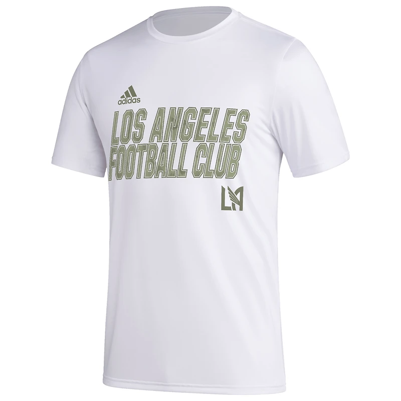 T-shirt adidas LAFC Team Jersey Hook AEROREADY blanc pour homme