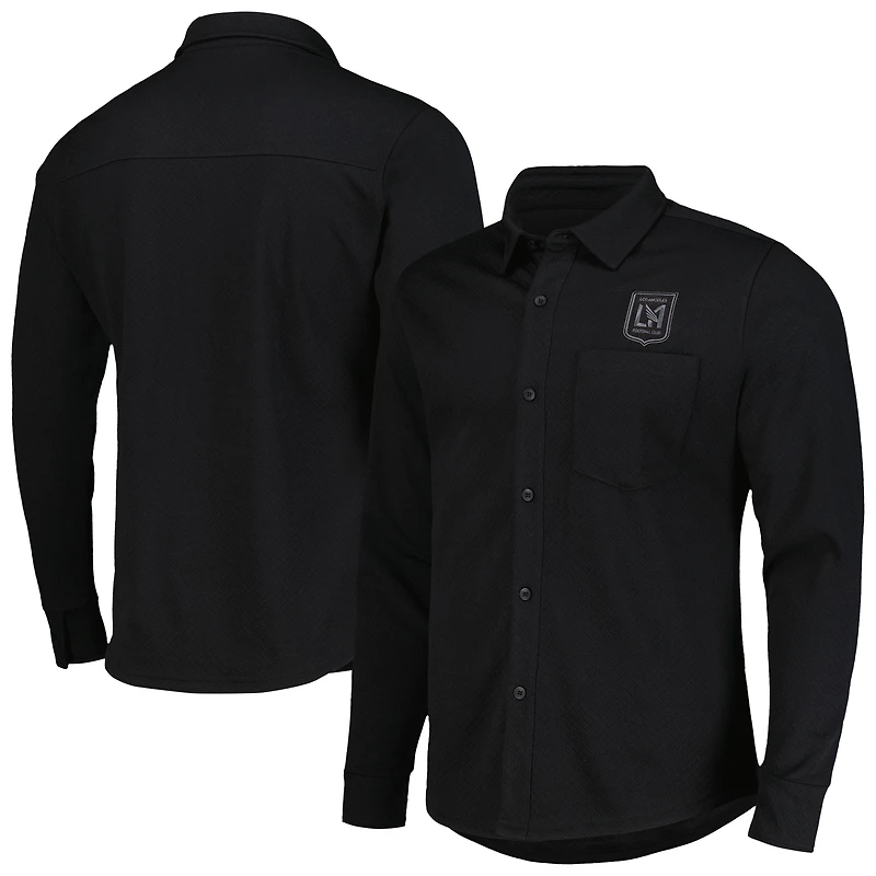 Surchemise à boutons Antigua noire pour homme, motif diamant LAFC Streamer