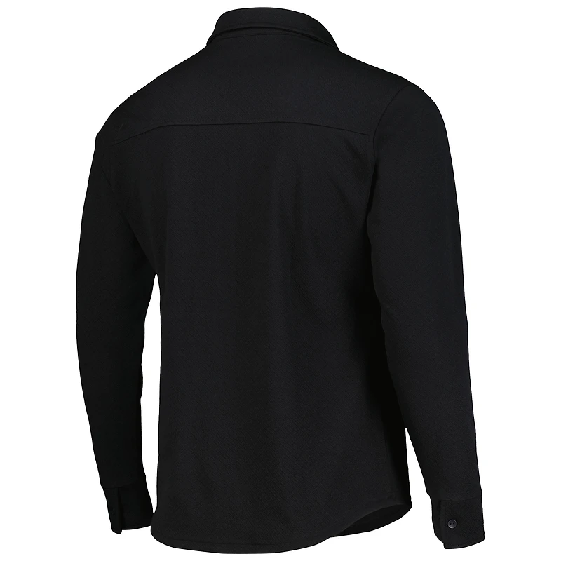 Surchemise à boutons Antigua noire pour homme, motif diamant LAFC Streamer