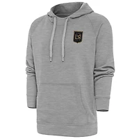 Men's Antigua Heather Gray LAFC Logo Victory Pullover Hoodie