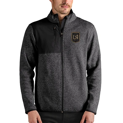 Veste zippée Fortune LAFC Antigua Heathered Anthracite pour homme