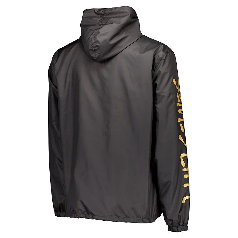 Men's Black LAFC Graffiti Hoodie Full-Zip Windbreaker