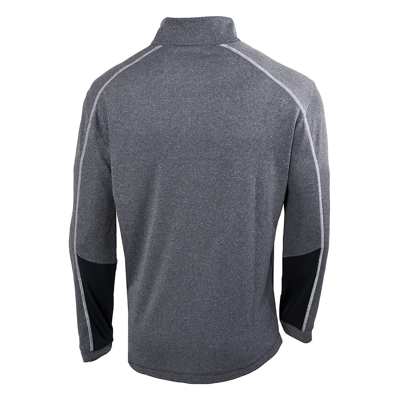 Men's Columbia Heathered Gray/Black LAFC Omni-Wick Shotgun 2.0 Quarter-Zip Pullover Top