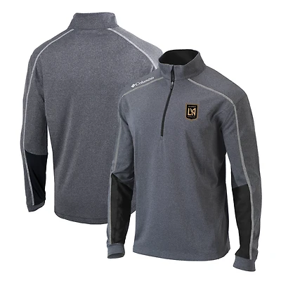 Pull à capuche Columbia LAFC Omni-Wick Shotgun 2.0 quart de zip pour homme, gris chiné/noir